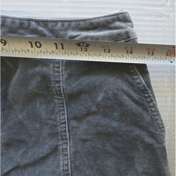 Maurices Gray Corduroy Short Skirt, Button Front Women’s Size 6 - Picture 3 of 6